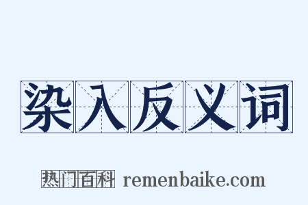 染入反义词是什么意思的图片